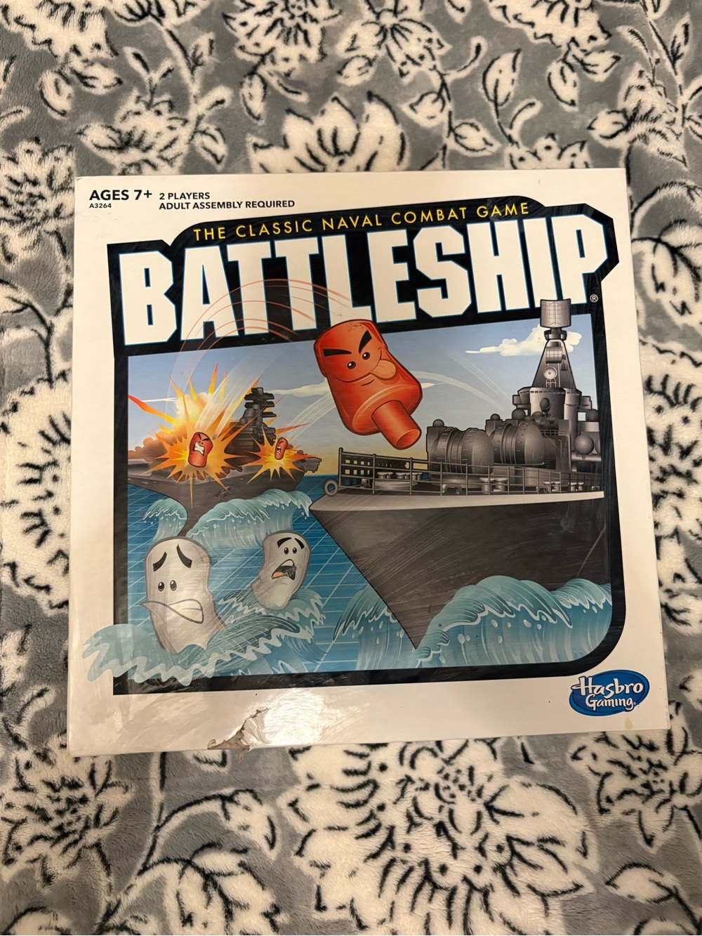 Hasbro Battleship Naval Combat Board Game Portable 2 Players 7+ A3264